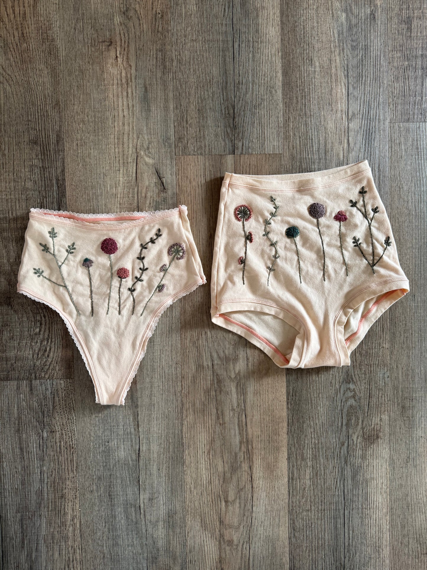 Growing Garden in Cream Thong Set
