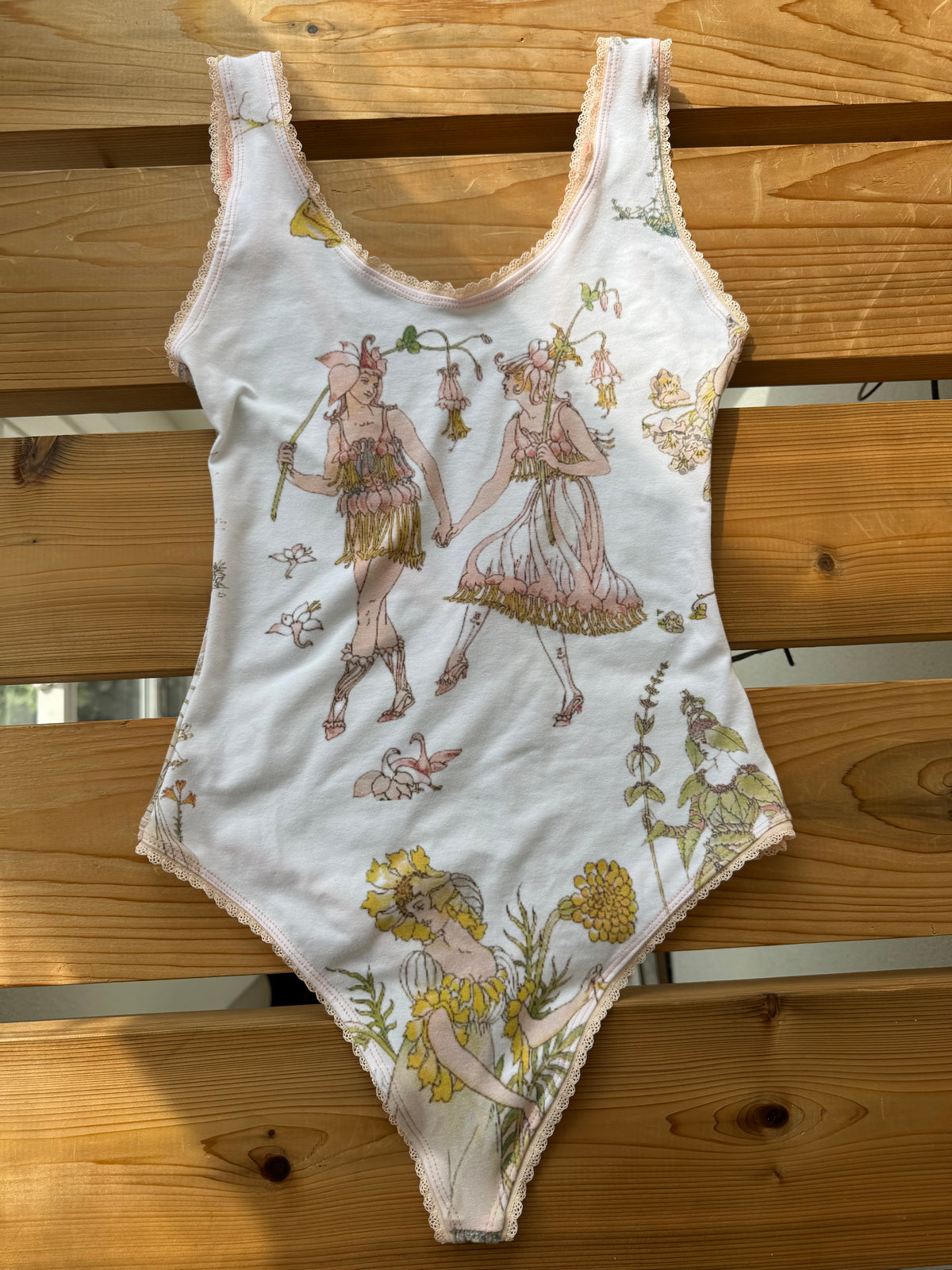 Garden Romance Thong Bodysuit