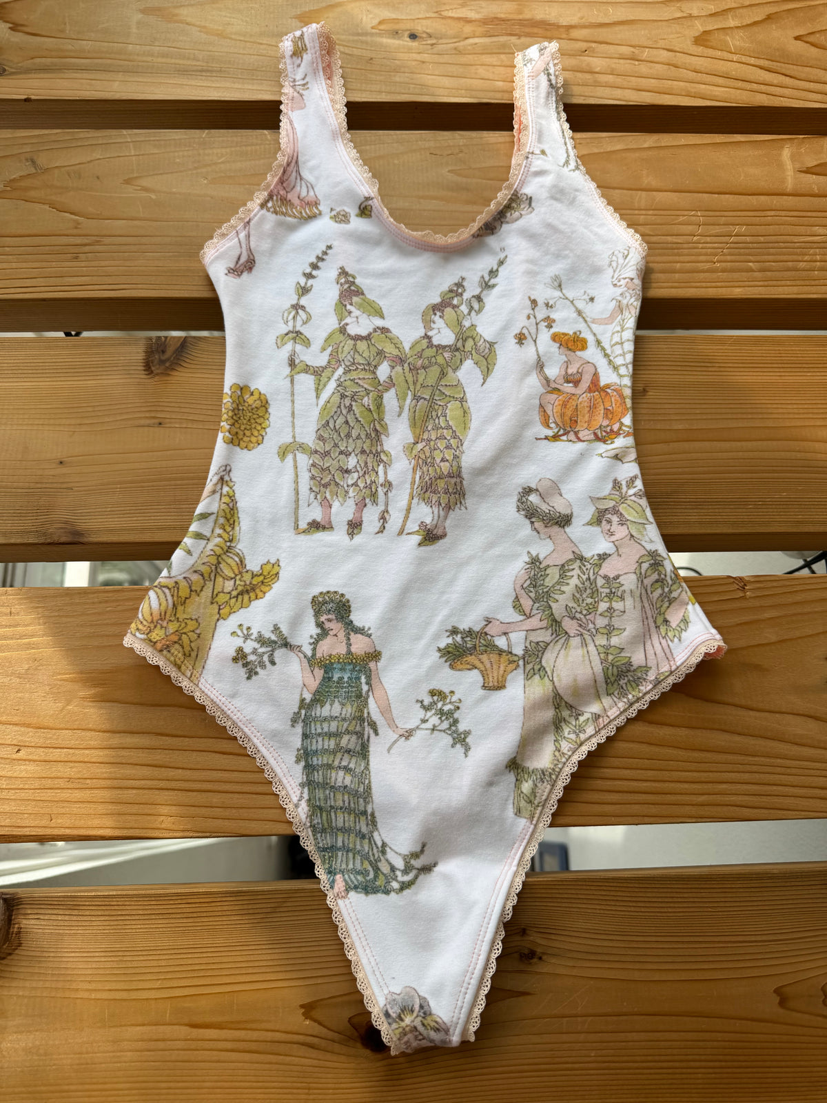 Garden Romance Thong Bodysuit