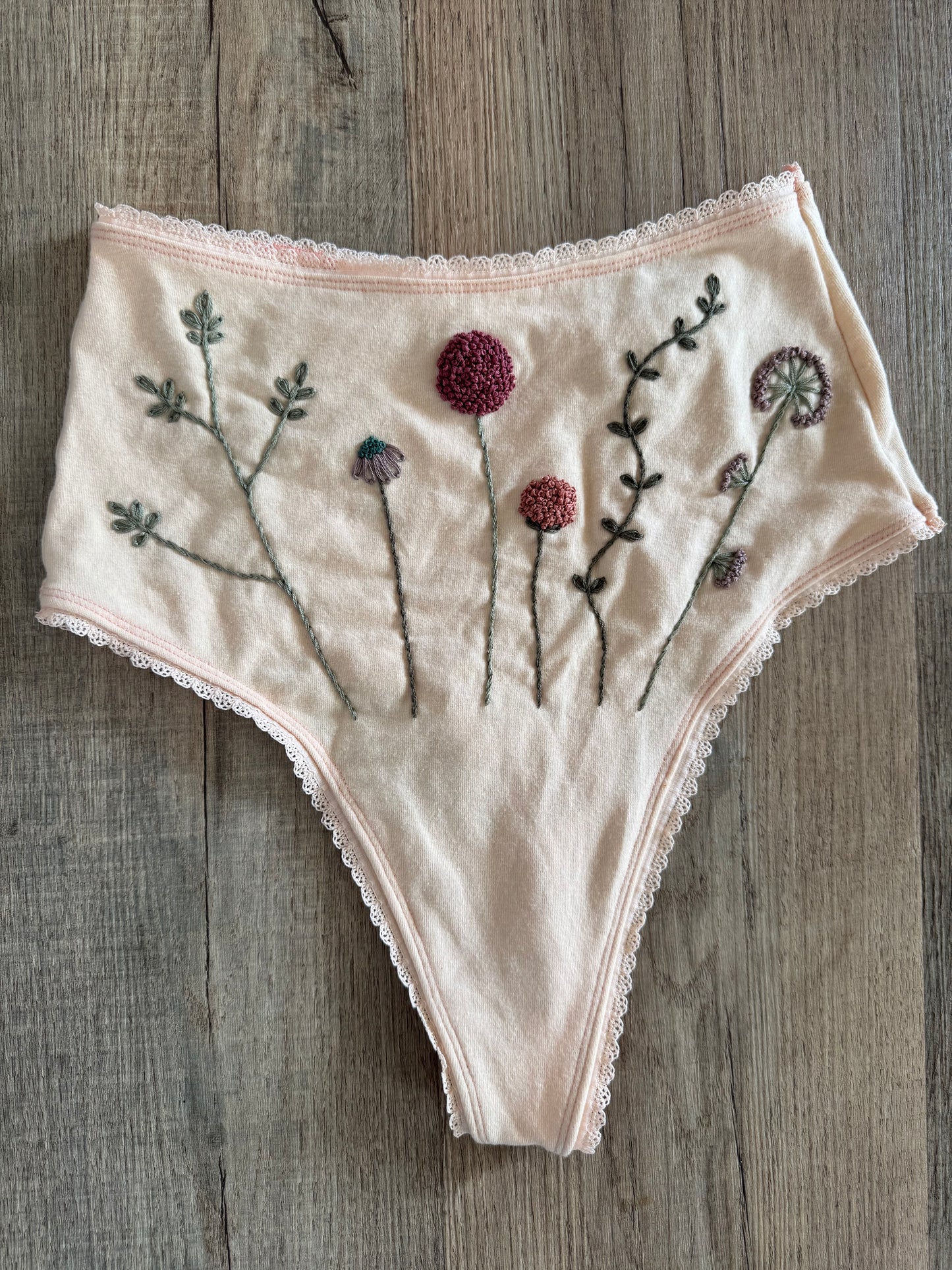 Growing Garden in Cream Thong Set