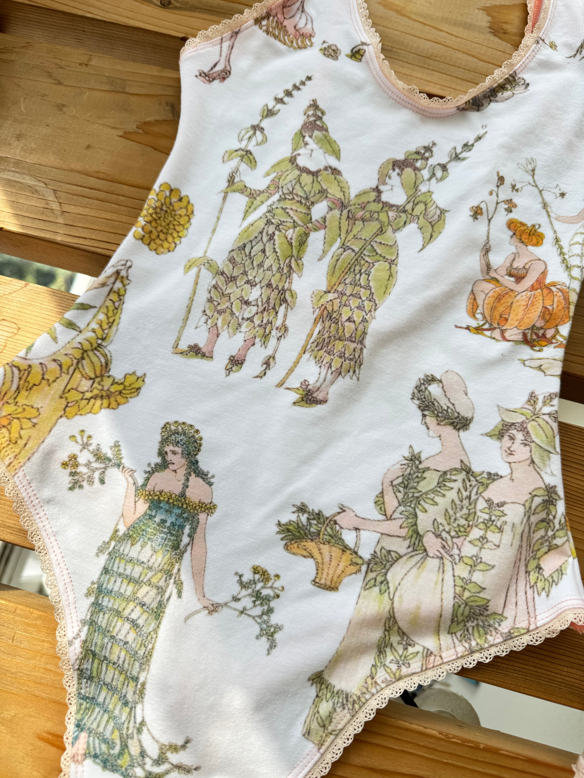Garden Romance Thong Bodysuit